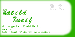 matild kneif business card
